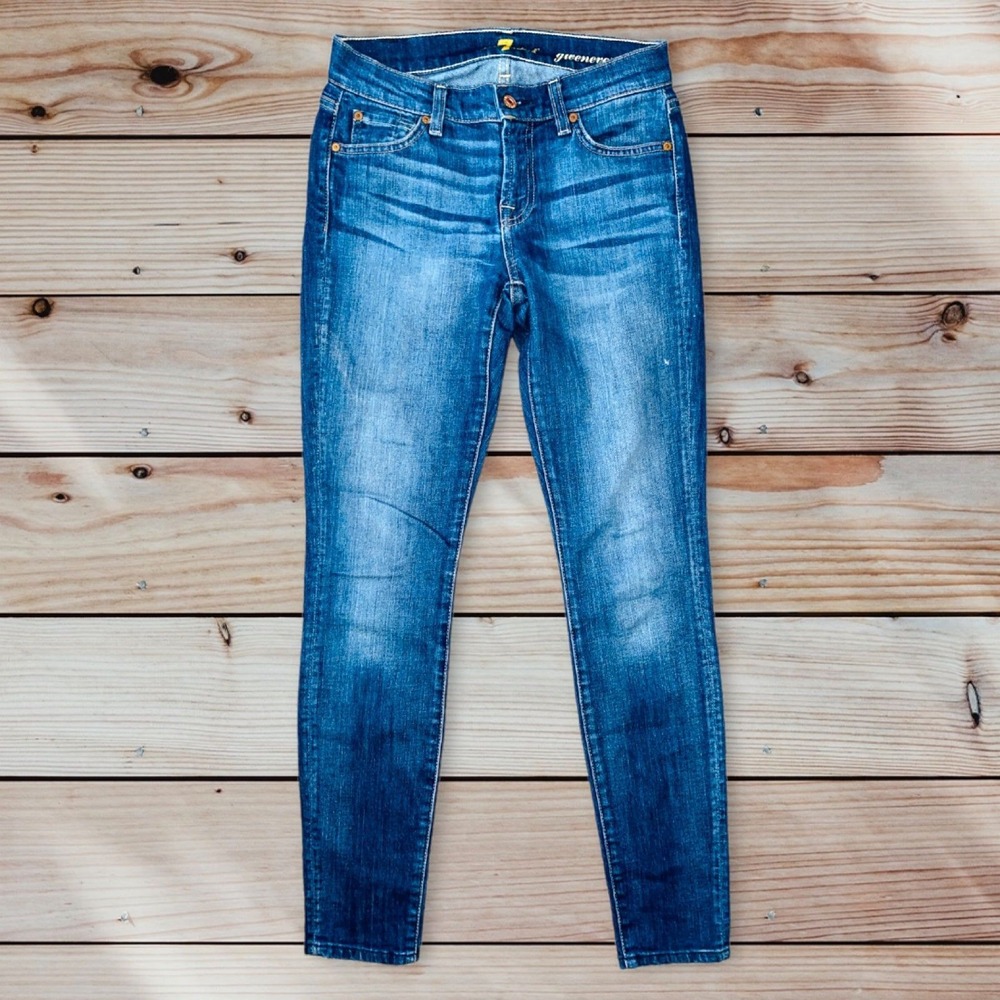 K1 7FAM 7 for All Mankind women's straight leg jeans denim Size 25 classic